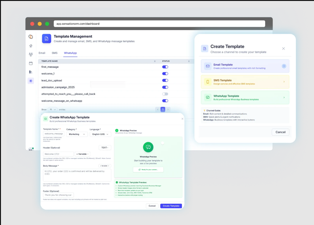 Templates & Compliance - Built for Education WhatsApp Integration